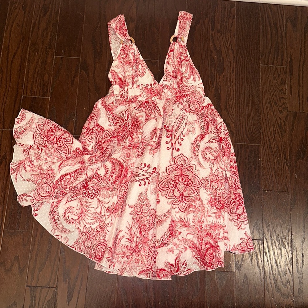 BB Dakota Paisley Swiss Dot Sun Dress - size Medium